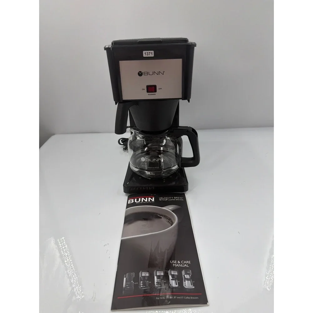 Bunn Velocity Brew 10 Cup Coffee Maker Black Stainless Steel GR Box Manual